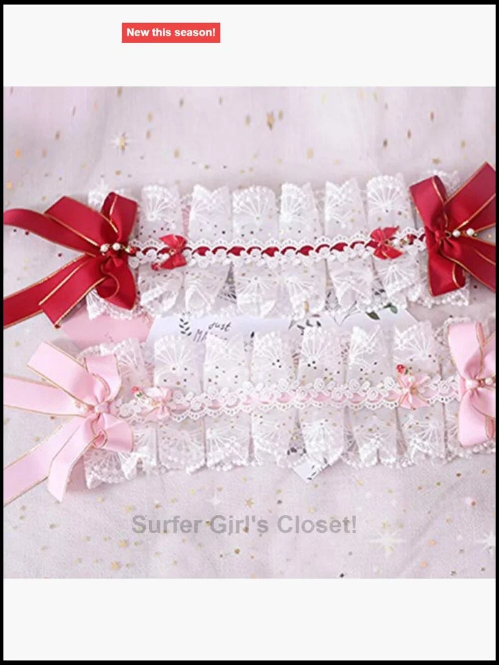 Vintage Lace Hairband Strawberry Maid Cosplay Headpiece